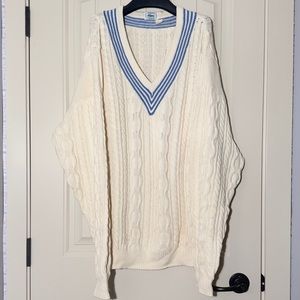VINTAGE IZOD X LACOSTE V-NECK OVERSIZED SWEATER